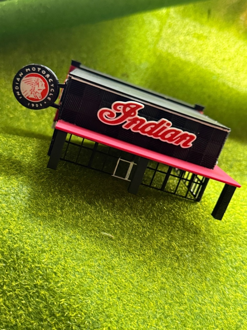Motorcycle Gauge n Scale Indian Building Retail Commercial  Club Mancave Deco